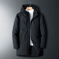 2021 New thick winter Brand Jacket  hooded long warm coat male windproof coats