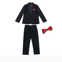 Spring Autumn Formal Children's Dress Suit Flower Boy Wedding Party Performance Costume Kids Blazer Vest Pants Clothes Set