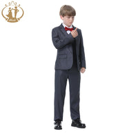 Nimble Spring Autumn Formal Boys Suits for Weddings Children Party Host Costume Wholesale Clothing 3Pcs/Set Blazer Vest Pants