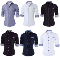 Men's Casual Shirt Slim Fit Men's Casual Button Down Shirt Long Sleeve Formal Dress Shirts Men Male Clothing Camisa