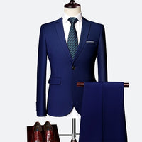 Suit Male 3 Piece Set Business Men's Suits Blazers Large Size Boutique