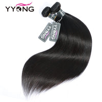 Peruvian Straight Hair 4/ 3 Bundles Remy Human Hair Extension With 4*4 Lace Closure