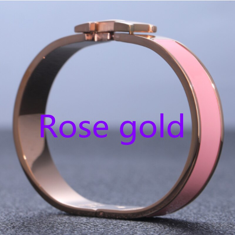 Trend H  Brand Pink Women's Bracelet Luxury Original Jewelry Designer Colorful Enamel Fashion Lover Gift
