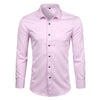 Purple Men's Bamboo Fiber Dress Shirt 2018 Brand New Slim Fit Long Sleeve Chemise Homme Non Iron Easy Care Formal Shirt For Men