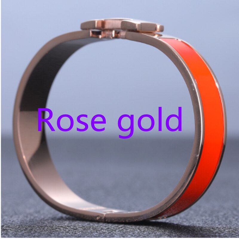 Trend H  Brand Pink Women's Bracelet Luxury Original Jewelry Designer Colorful Enamel Fashion Lover Gift