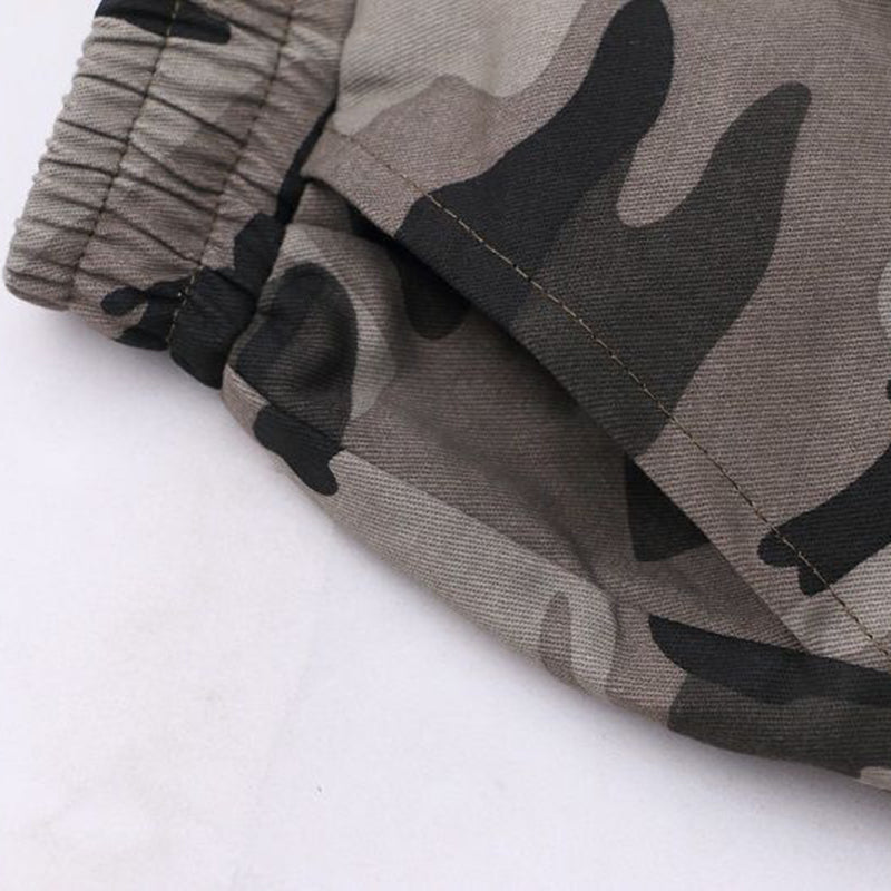 SKU: 327KW2730 Wholesale Boys Fashion Camouflage Letter Pattern Shorts