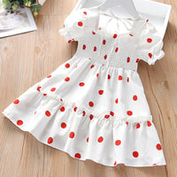 SKU: 327KW3241 Wholesale Girls Fashion Elastic Polka Dot Dress