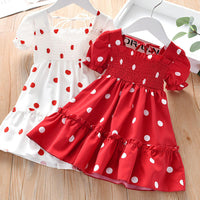 SKU: 327KW3241 Wholesale Girls Fashion Elastic Polka Dot Dress