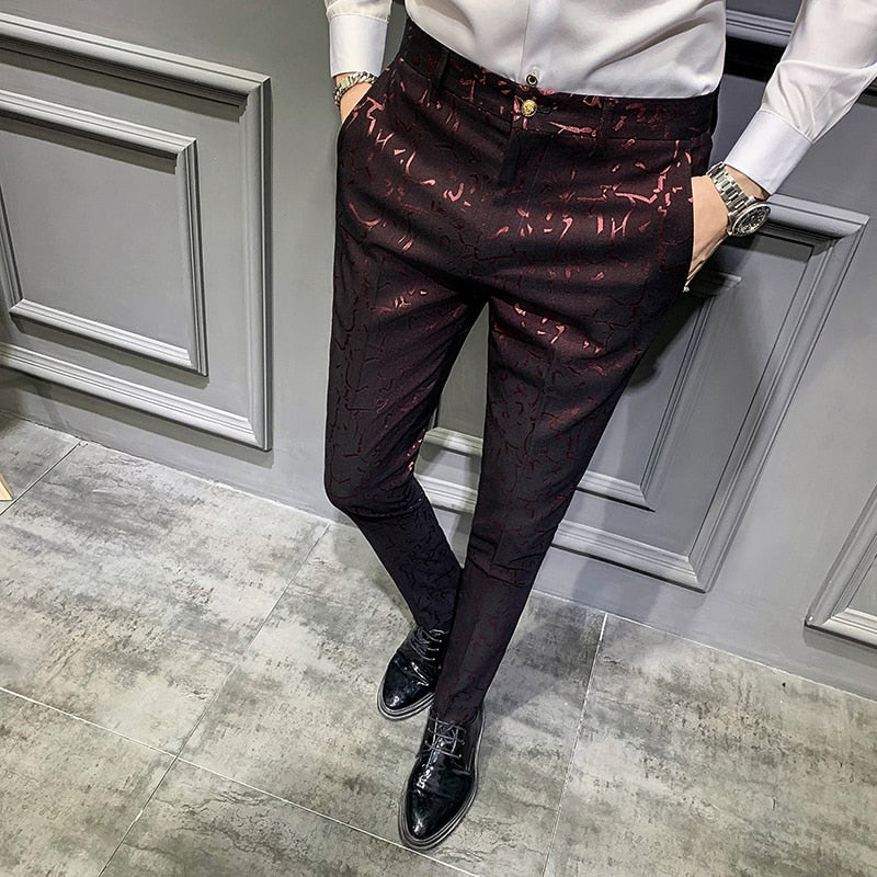 Classic Jacquard Suit Pants