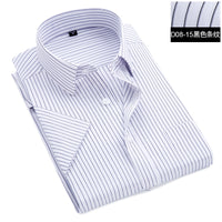 Summer S~8xl men's striped short sleeve dress shirt