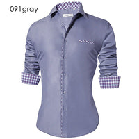 Men's Casual Shirt Slim Fit Men's Casual Button Down Shirt Long Sleeve Formal Dress Shirts Men Male Clothing Camisa