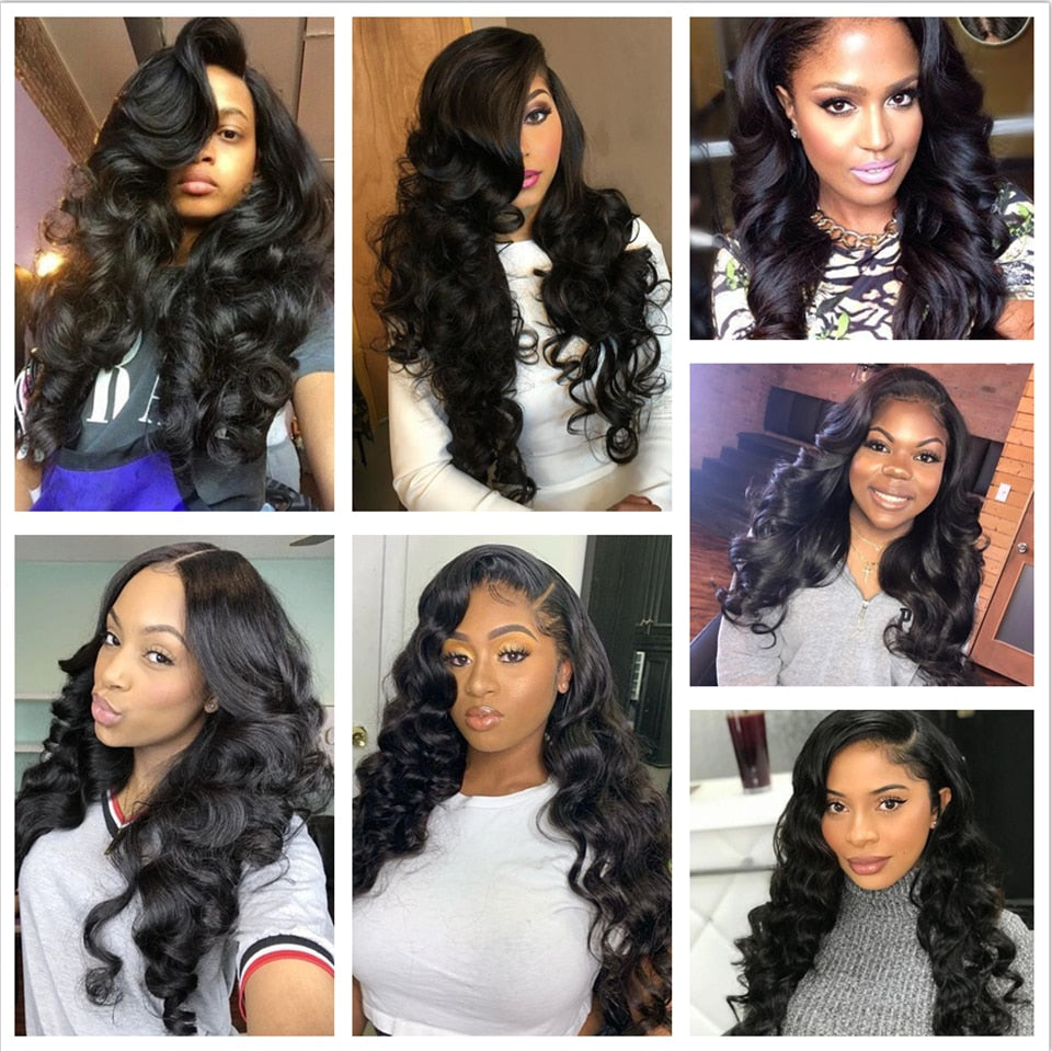 Brazilian Hair Weave Loose Wave Bundles 100% Human Hair