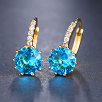 LXOEN Fashion 10 Colors AAA CZ Hoop Earrings For Women Silver Color Crystal Girl Hoops Jewelry Gift Wholesale brinco bijoux