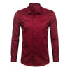 Purple Men's Bamboo Fiber Dress Shirt 2018 Brand New Slim Fit Long Sleeve Chemise Homme Non Iron Easy Care Formal Shirt For Men