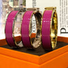 Trend H  Brand Pink Women's Bracelet Luxury Original Jewelry Designer Colorful Enamel Fashion Lover Gift