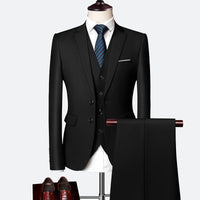 Suit Male 3 Piece Set Business Men's Suits Blazers Large Size Boutique