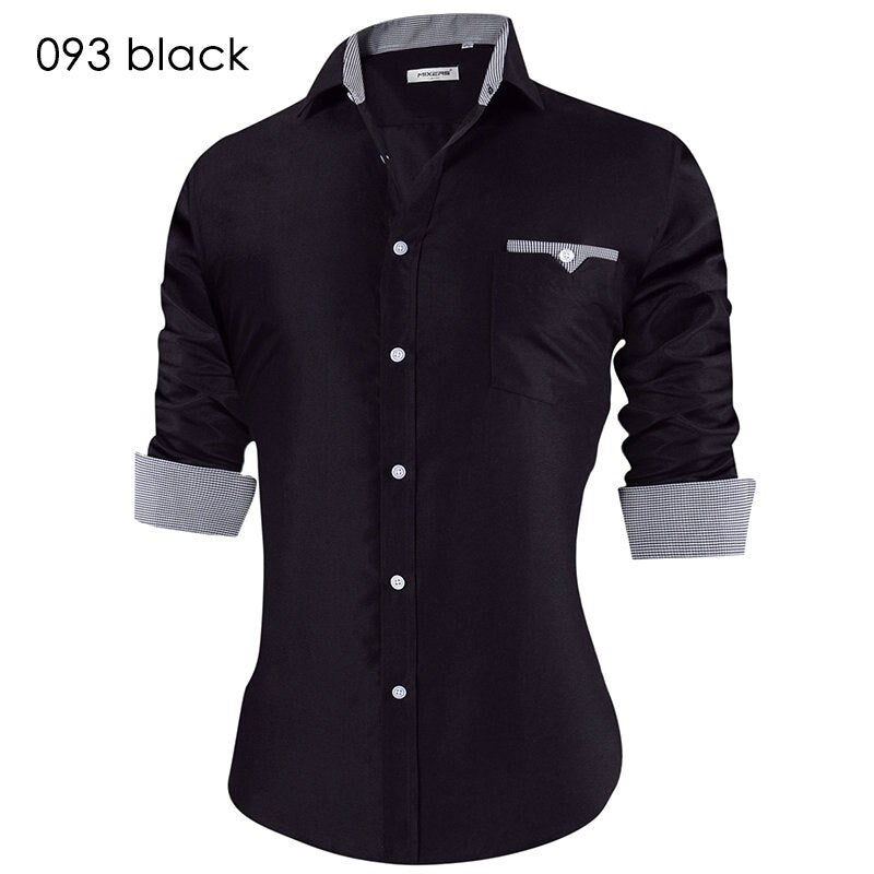 Men's Casual Shirt Slim Fit Men's Casual Button Down Shirt Long Sleeve Formal Dress Shirts Men Male Clothing Camisa