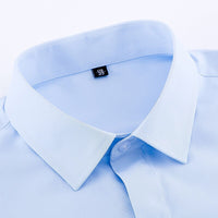 Men's Classic Hidden Buttons French Cuffs Solid Dress Shirt