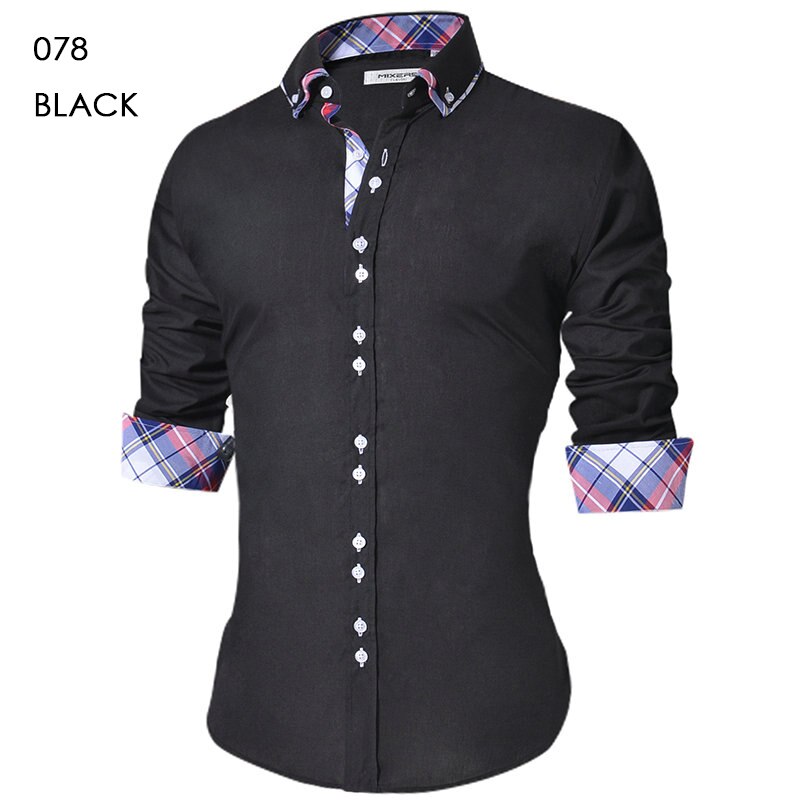 Men's Casual Shirt Slim Fit Men's Casual Button Down Shirt Long Sleeve Formal Dress Shirts Men Male Clothing Camisa