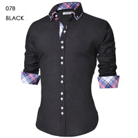 Men's Casual Shirt Slim Fit Men's Casual Button Down Shirt Long Sleeve Formal Dress Shirts Men Male Clothing Camisa