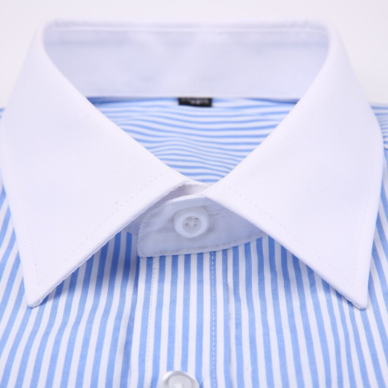 Men's Classic French Cuffs Striped Dress Shirt