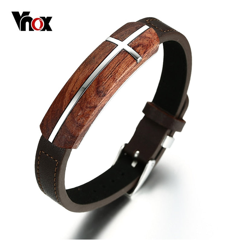 Genuine Rosewood Leather Bracelet for Men Watch