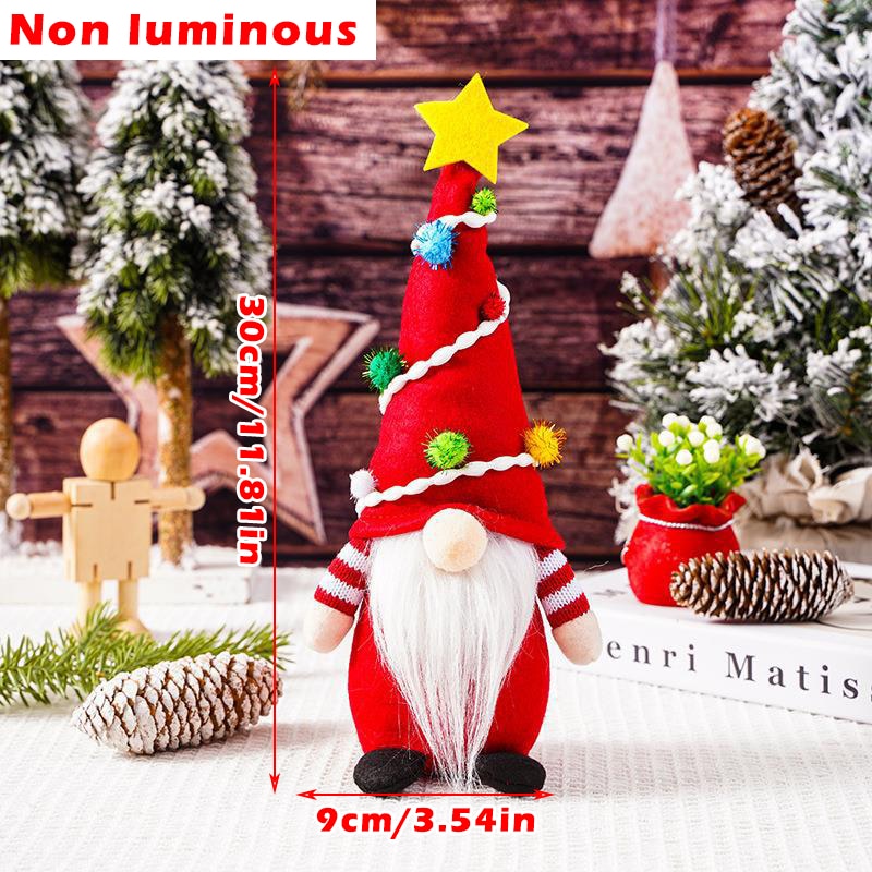 Gnome Christmas Luminous Faceless Doll Merry Christmas Hanging Dwarf Pendant Decor for Home Xmas New Year Navidad Noel Gift 2023