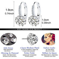 LXOEN Fashion 10 Colors AAA CZ Hoop Earrings For Women Silver Color Crystal Girl Hoops Jewelry Gift Wholesale brinco bijoux