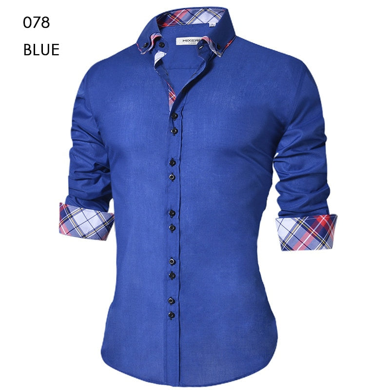 Men's Casual Shirt Slim Fit Men's Casual Button Down Shirt Long Sleeve Formal Dress Shirts Men Male Clothing Camisa