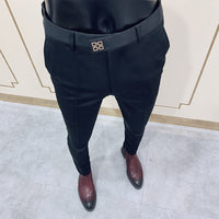 New Men's Suit Fashion Business Casual Slim Dress Pants