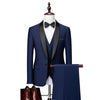 Men Autumn Wedding Party Three Pieces Jacket Trousers Set Large Size 5XL 6XL Male Blazer Coat Pants Vest Fashion Slim Fit Suit
