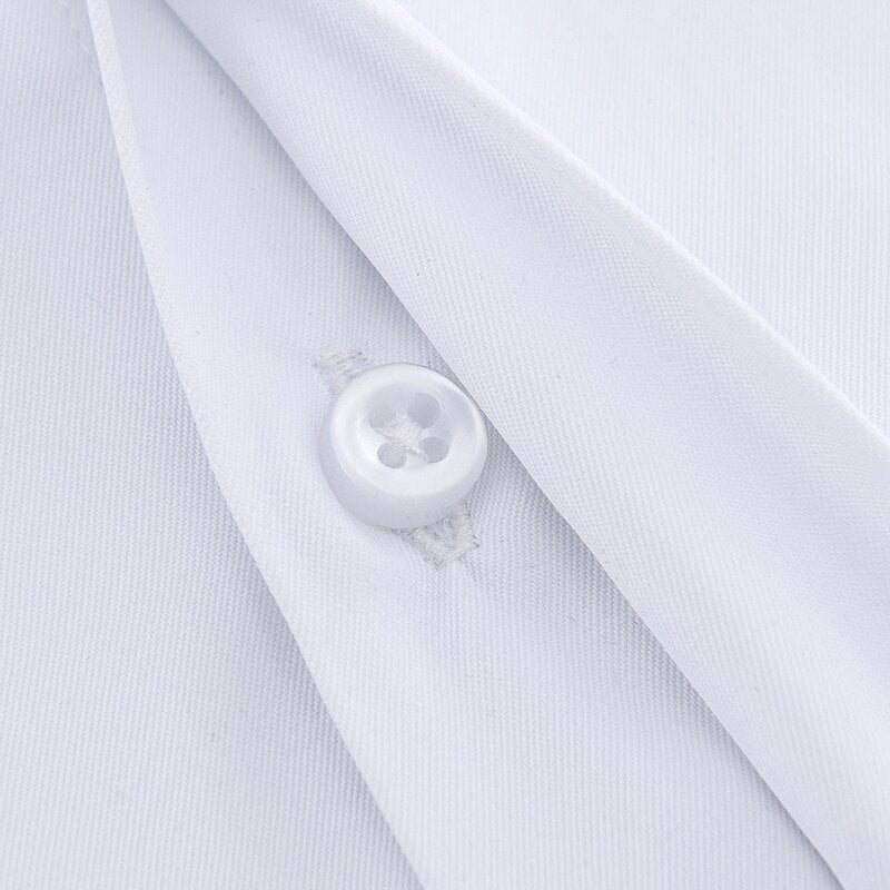 Men's Classic Hidden Buttons French Cuffs Solid Dress Shirt