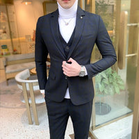 Men Dress Suits British 3Piece Men Wedding Suit New 2021