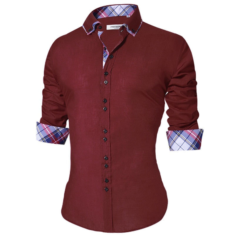 Men's Casual Shirt Slim Fit Men's Casual Button Down Shirt Long Sleeve Formal Dress Shirts Men Male Clothing Camisa