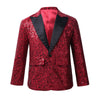 iiniim Boys Suits For Wedding Costume Banquet Party Stage Performance Suit Boys Stylish Sequins Suit Jacket Coat Blazer Tuxedo