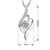 NEHZY 925 Sterling Silver New Woman Fashion Jewelry High Quality Crystal Zircon Heart Pendant Necklace Length 45CM