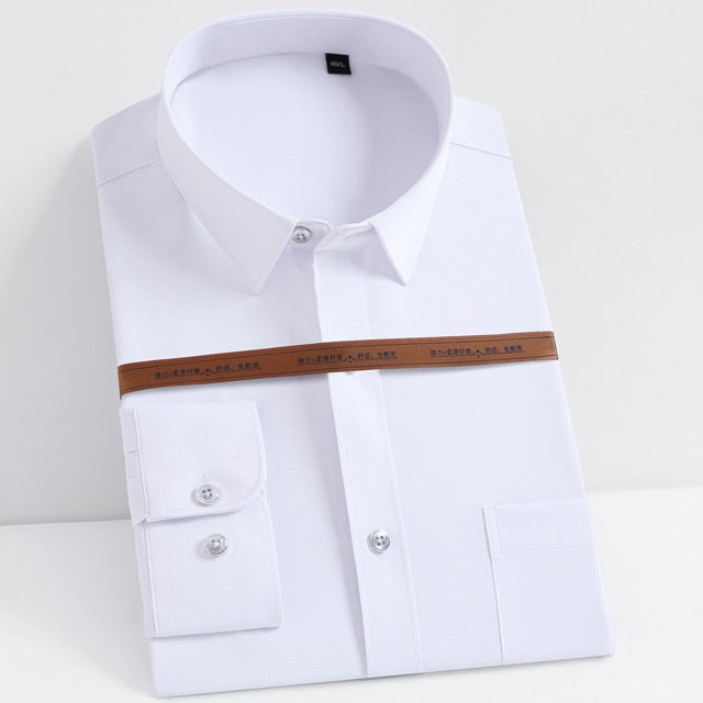 Men's Casual Thin Stretch Long Sleeve Dress Shirts