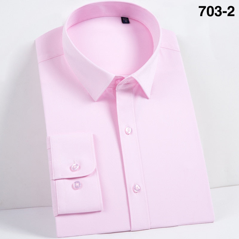 Men's Comfortable - Soft Dress Shirts Long Sleeve Easy-care Shirt