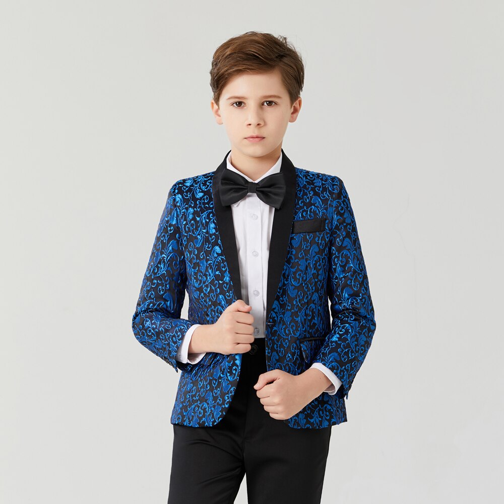 Boy's Casual Suit Blazer  Flower Boy Suit Dress For Wedding Children Formal Blazer Clothes Children's Jacquard suit coat