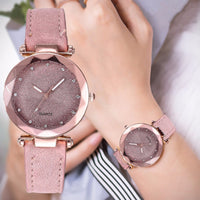 Ladies Rose Gold Quartz Watch Female Belt Watch fashion