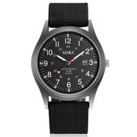 Classic Fashion Sport Men's Watch Military Nylon Band Calendar