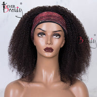 4B 4C Afro Kinky Curly Headband Wig Human Hair Brazilian Headband Wigs For Black Women Full Machine Made Wig Ever Beauty Remy