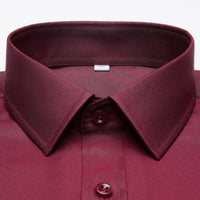 Men's Long Sleeve Standard-fit Solid Basic Dress Shirt