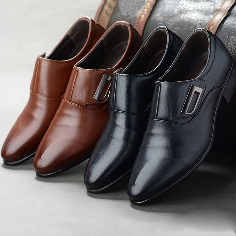 Leather Formal Shoes Men Slip On Office Shoes