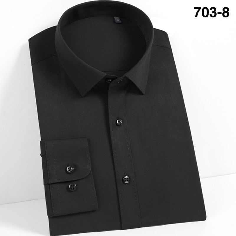 Men's Comfortable - Soft Dress Shirts Long Sleeve Easy-care Shirt