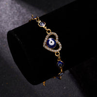 Classic Turkish Evil Eye Bracelet for Women Luxury AAA Cubic Zircon CZ Hamsa Hand Charm Bracelet Trend Female Party Jewelry Gift