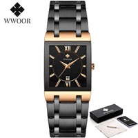 Relogio Masculino Gold Watch Men Square