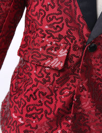 iiniim Boys Suits For Wedding Costume Banquet Party Stage Performance Suit Boys Stylish Sequins Suit Jacket Coat Blazer Tuxedo