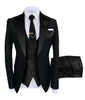Fashion 3 Pieces Men Suit Formal Business Suits Champagne Beige Tuxedos for Wedding Groom Blazer+Pants+Vest