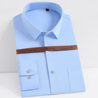 Men's Casual Thin Stretch Long Sleeve Dress Shirts